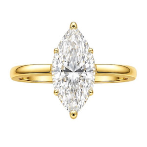 Antragsring aus Gold mit Labordiamant (Marquise)