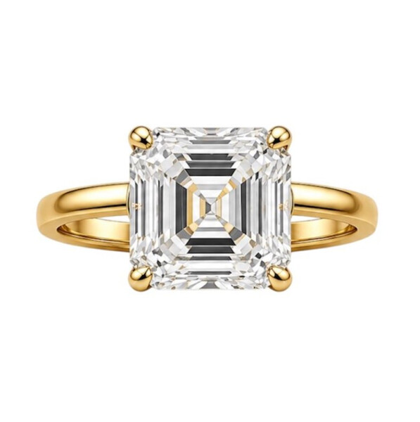 Antragsring aus Gold mit Labordiamant (Asscher)