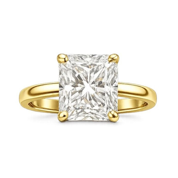Antragsring aus Gold mit Labordiamant (Prinzess)