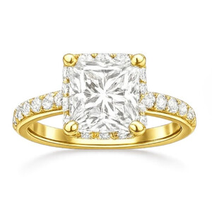 Antragsring diamantbesetzt aus Gold mit Labordiamant...