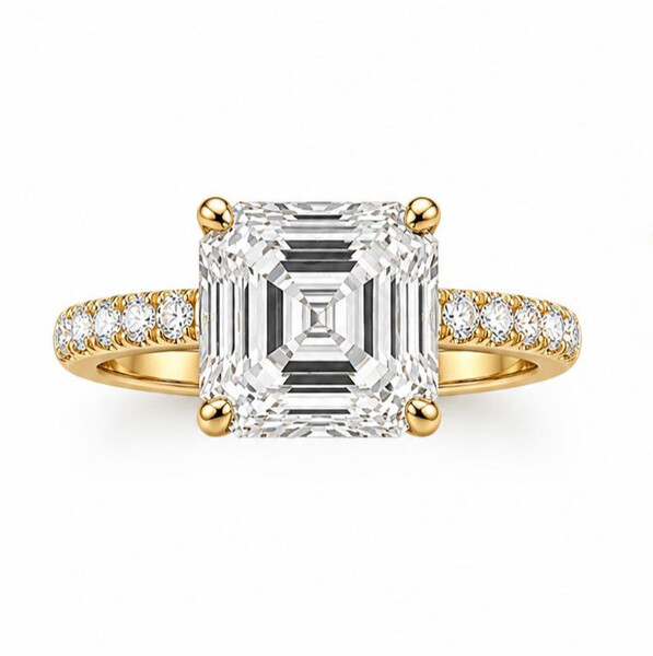 Antragsring diamantbesetzt aus Gold mit Labordiamant...