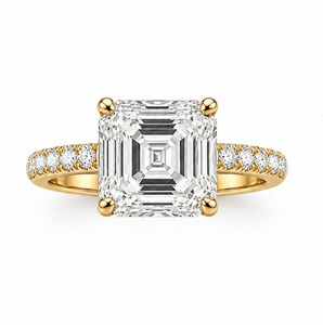 Antragsring diamantbesetzt aus Gold mit Labordiamant...
