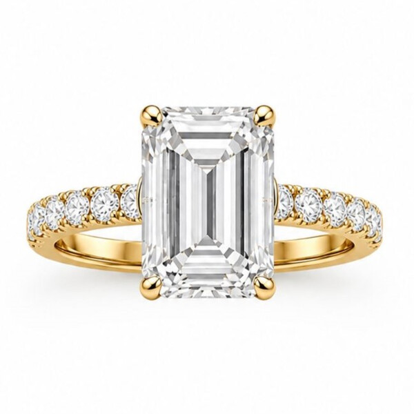 Antragsring diamantbesetzt aus Gold mit Labordiamant...
