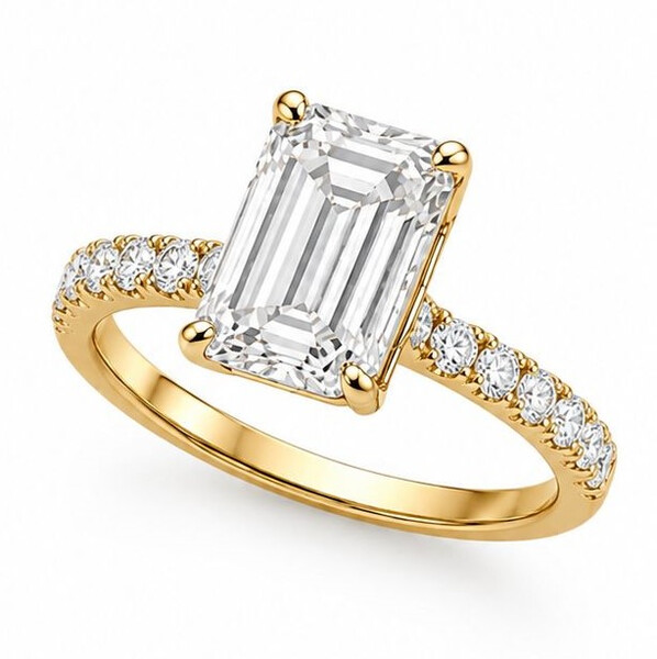 Antragsring diamantbesetzt aus Gold mit Labordiamant...