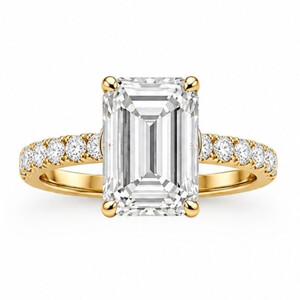 Antragsring diamantbesetzt aus Gold mit Labordiamant...