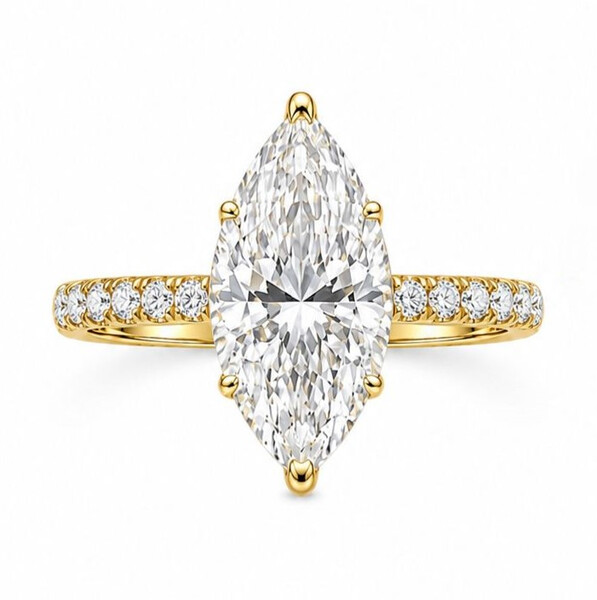 Antragsring diamantbesetzt aus Gold mit Labordiamant...