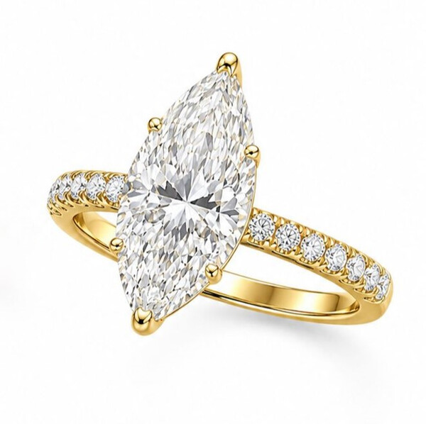 Antragsring diamantbesetzt aus Gold mit Labordiamant...