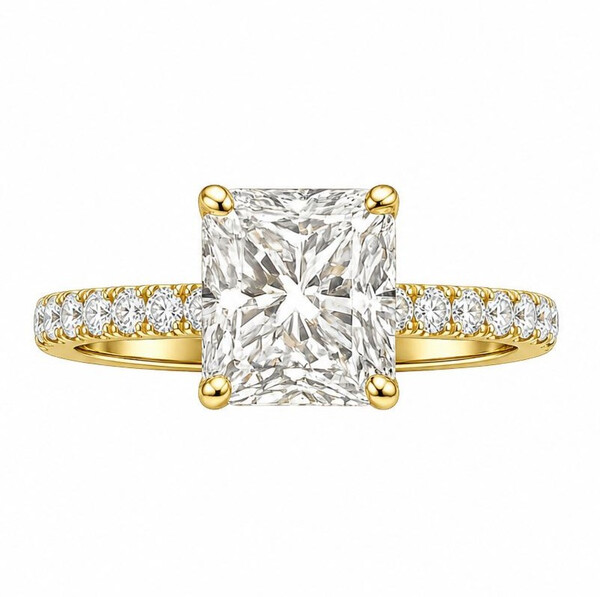 Antragsring diamantbesetzt aus Gold mit Labordiamant...