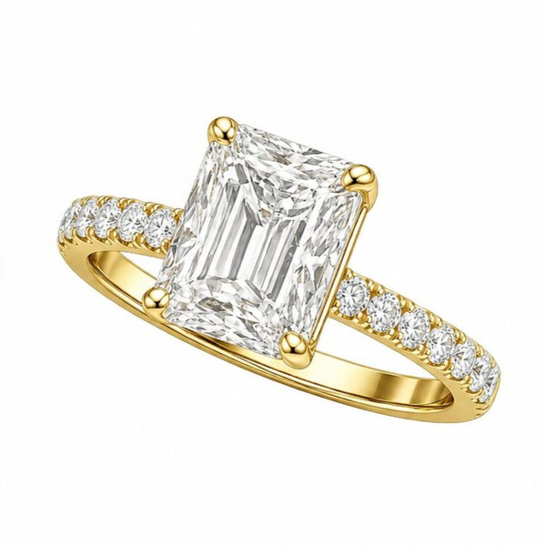 Antragsring diamantbesetzt aus Gold mit Labordiamant...