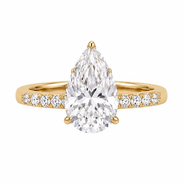 Antragsring diamantbesetzt aus Gold mit Labordiamant...