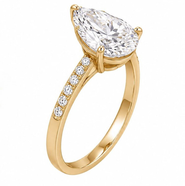 Antragsring diamantbesetzt aus Gold mit Labordiamant...