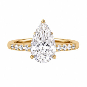 Antragsring diamantbesetzt aus Gold mit Labordiamant...