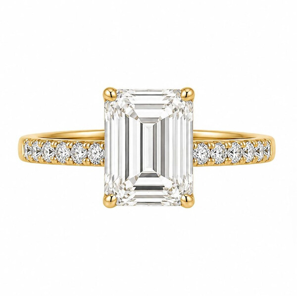 Antragsring diamantbesetzt aus Gold mit Labordiamant...