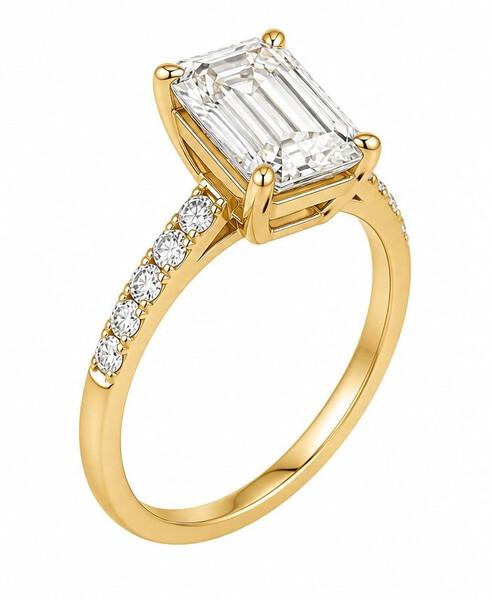 Antragsring diamantbesetzt aus Gold mit Labordiamant...