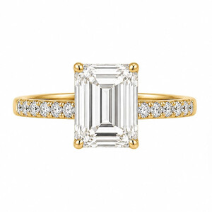 Antragsring diamantbesetzt aus Gold mit Labordiamant...