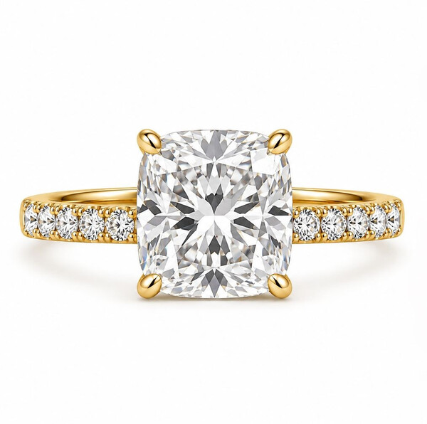Antragsring diamantbesetzt aus Gold mit Labordiamant...