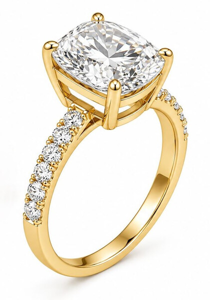 Antragsring diamantbesetzt aus Gold mit Labordiamant...