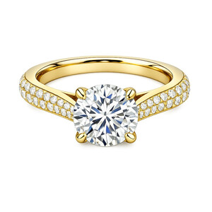Antragsring diamantbesetzt aus Gold mit Labordiamant...