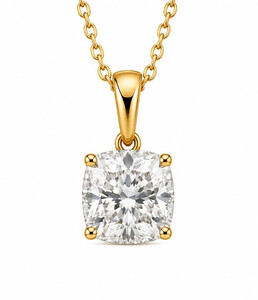 Anh�nger aus Gold mit Labordiamant (Kissen)