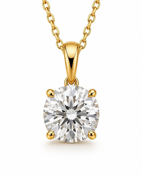 Anh�nger aus Gold mit Labordiamant (Brilliant)