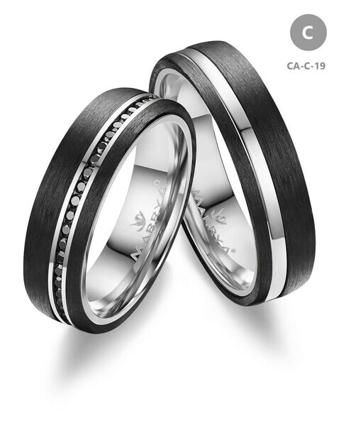 Trauringe Partnerringe Gold & Carbon CA-19