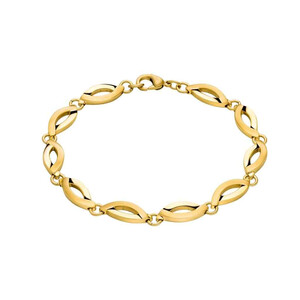 Boccia Titanium Armband aus Reintitan goldplattiert