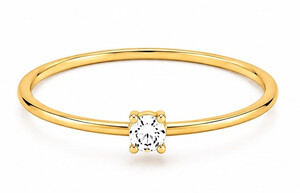 Antragsring aus Gold mit kleinem Labordiamant (Brilliant)