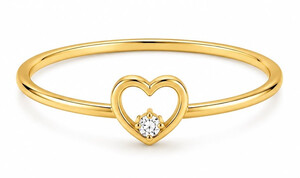 Antragsring aus Gold mit kleinem Labordiamant (Brilliant)