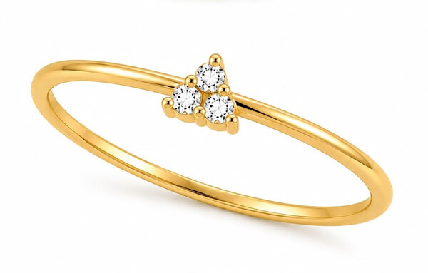 Antragsring aus Gold mit kleinen Labordiamanten (Brilliant)
