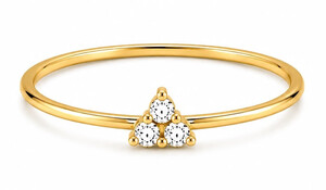 Antragsring aus Gold mit kleinen Labordiamanten (Brilliant)
