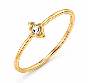Antragsring aus Gold mit kleinem Labordiamant (Brilliant)