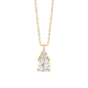 Damen Collier Gold mit Labordiamant (Brilliant)