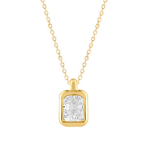 Damen Collier Gold mit Labordiamant