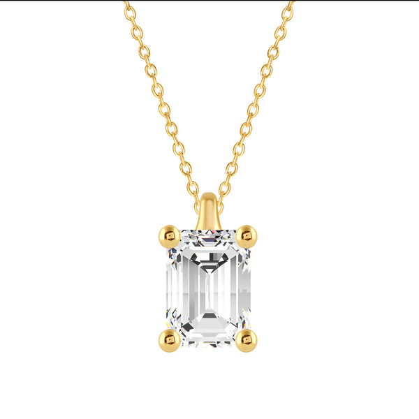 Damen Collier Gold mit Labordiamant