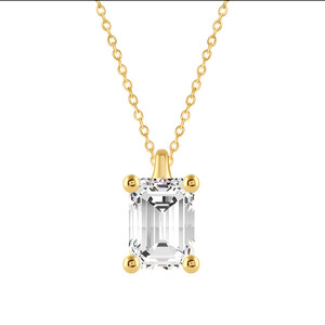 Damen Collier Gold mit Labordiamant