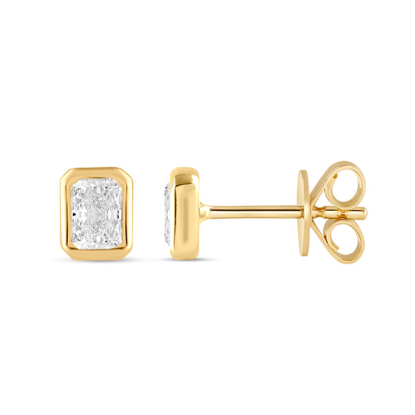 Ohrstecker Damen Gold mit Labordiamant