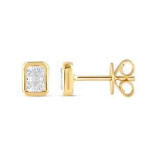 Ohrstecker Damen Gold mit Labordiamant