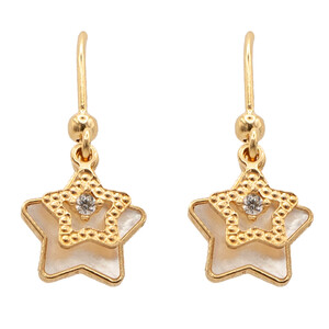 Ohrh�nger f�r Damen in Gold mit Zirkonia