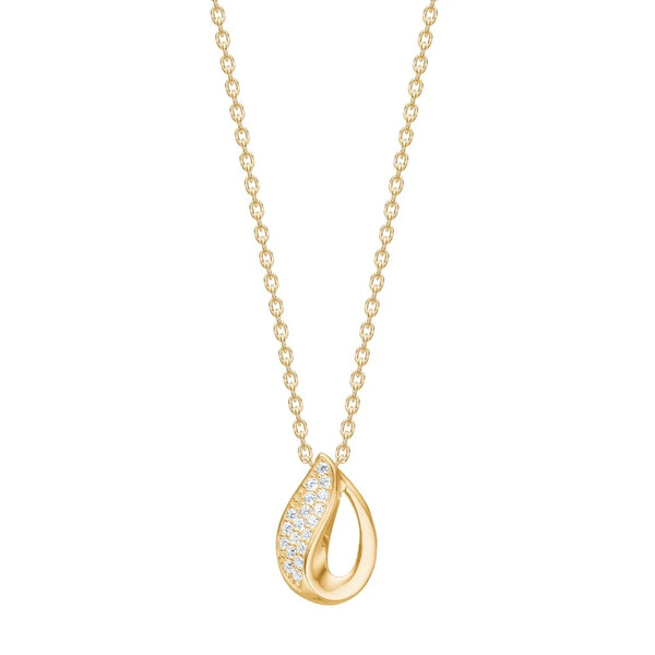 Halskette für Damen aus 8K Gold mit Zirkonia