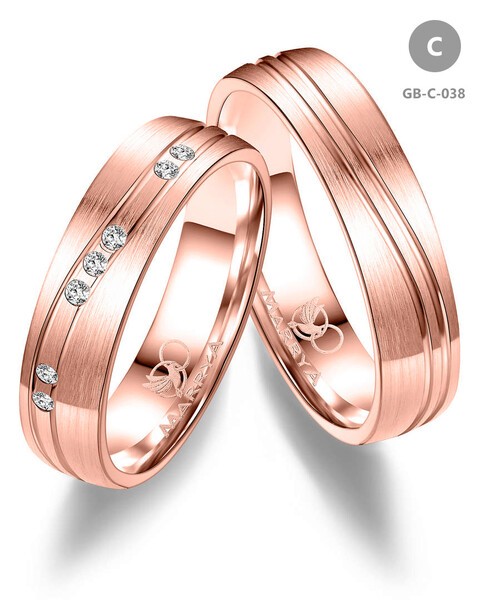 Trauringe Partnerringe aus Gold GB-038