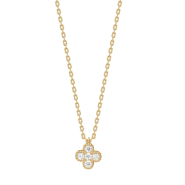 Damenhalskette SigneNor aus Gold mit Zirkonia