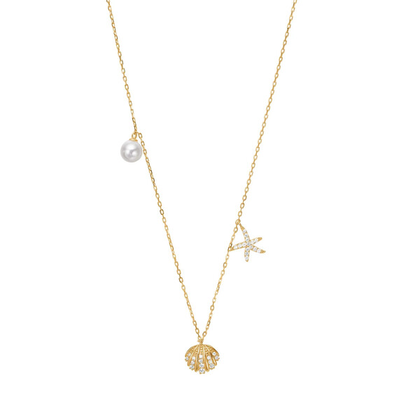 Damenhalskette SelinaNor aus Gold mit Zirkonia