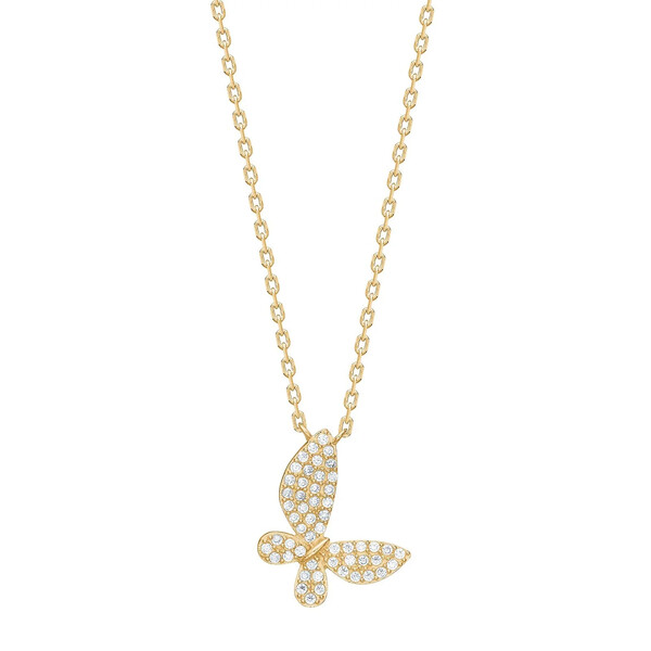 Damenhalskette RiveraNor aus Gold mit Zirkonia