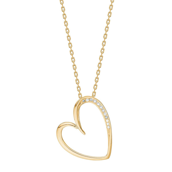 Damenhalskette RiveraNor aus Gold mit Zirkonia