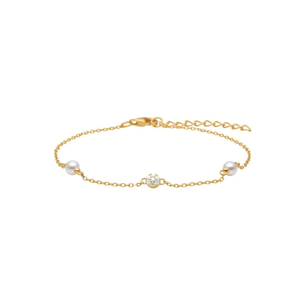 Armband TiaNor aus Silber mit Zirkonia & Perlen