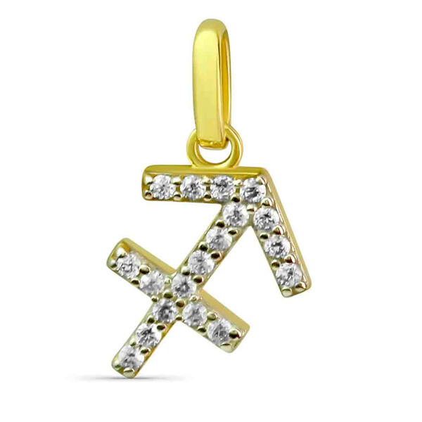 Sternzeichen Anh�nger aus Gold mit Zirkonia