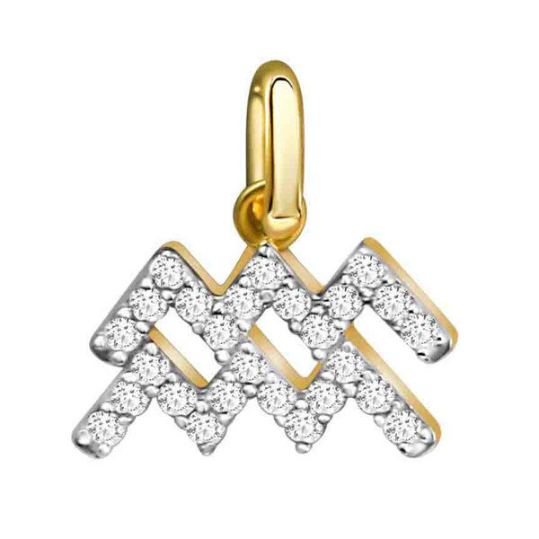 Sternzeichen Anh�nger aus Gold mit Zirkonia