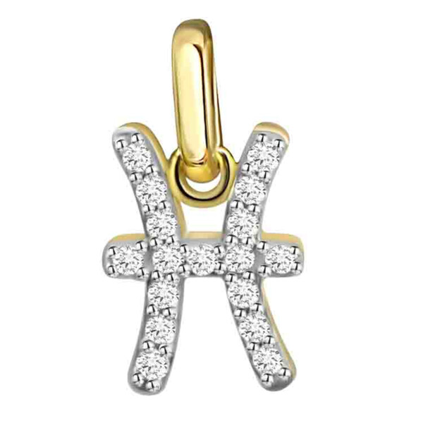 Sternzeichen Anh�nger aus Gold mit Zirkonia