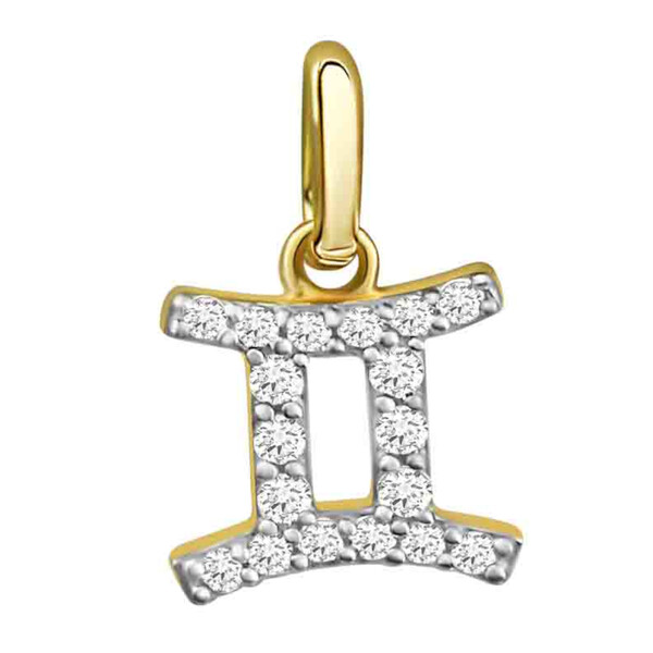 Sternzeichen Anh�nger aus Gold mit Zirkonia