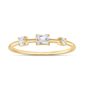 Antragsring aus Gold mit Diamant